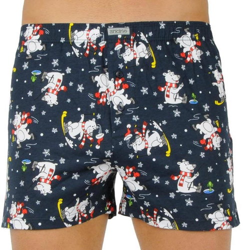 Andrie PS 5599 B - dark blue, bear - Boxer Shorts - Main image
