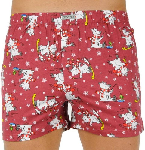 Andrie PS 5599 C - red, bear, size 2.5 mm M - Boxer Shorts - Main image