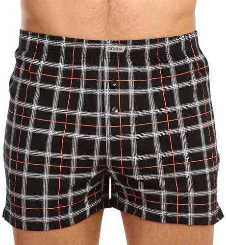 Andrie PS 5600 B - black with white and orange, size 2.5 mm. XL - Boxer Shorts - Main image
