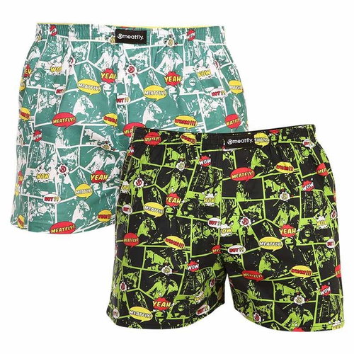 Meatfly 2Pack Agostino - green comics - Boxer Shorts - Main image