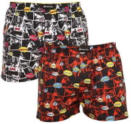Meatfly 2Pack Agostino - red/black comics, sized 2.5 mm. L - Boxer Shorts