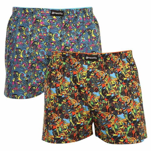 Meatfly 2Pack Agostino - partyboi/cityboi, size 2. M - Boxer Shorts - Main image