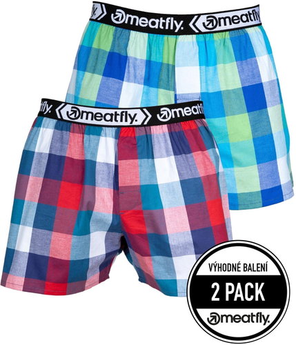 Meatfly 2Pack Gigi - Navy red/green, sized 2.5 mm. M - Boxer Shorts - Main image