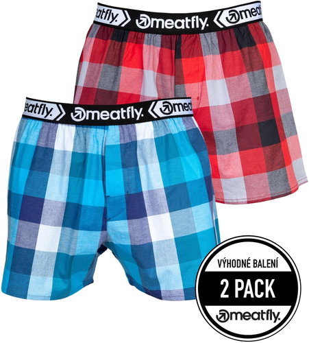 Meatfly 2Pack Gigi - Blue/red, sizing. M - Boxer Shorts - Main image