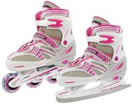 Rulyt Duplex-14 2-in-1 GIRL, White/Pink, size 39-42 EU/250-265mm - Roller Skates