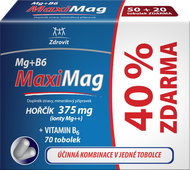 Zdrovit MaxiMag Magnesium 375 mg + B6, 70 capsules - Magnesium