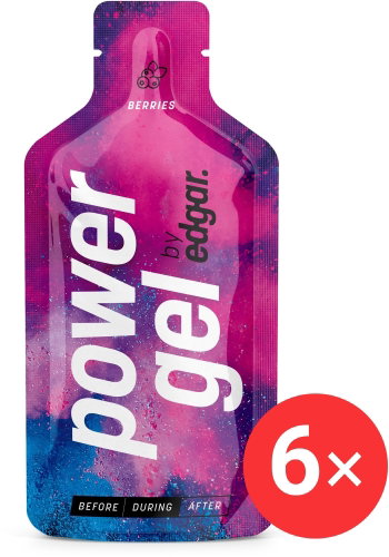 Edgar Powergel 6 x 40ml, berries - Energy Gel - Main image