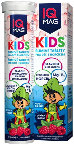 IQ mag Kids magnesium for children in tablets, raspberry - Magnesium - Main image