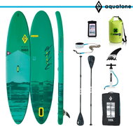 Aquatone Wave Plus 12.0 + mobile cover and boat bag green - Paddleboard