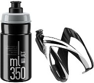 Elite KIT CEO basket glossy black / white + JET black / gray, 350 ml - Drinking Bottle