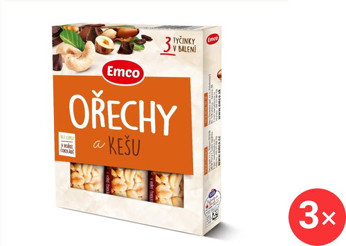 Emco Bar with nuts and cashews 3x35g - Cereal bar - Main image