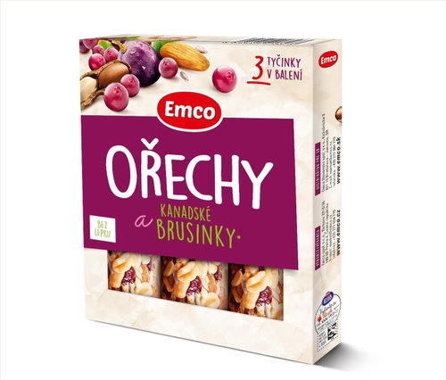 Emco Bar with nuts and Canadian cranberries 3x35g - Cereal bar - Main image