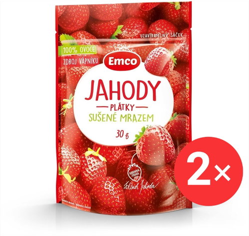 Emco Freeze dried strawberries 2 x 30g - Freeze-Dried Fruit - Main image