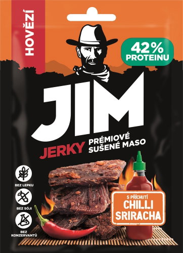 Jim Jerky Beef Chilli Sriracha 23 g - Dried Meat - Main image