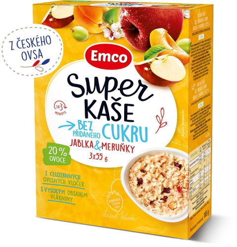 Emco Super Porridge Apples & Apricots 3x55g - Porridge - Main image