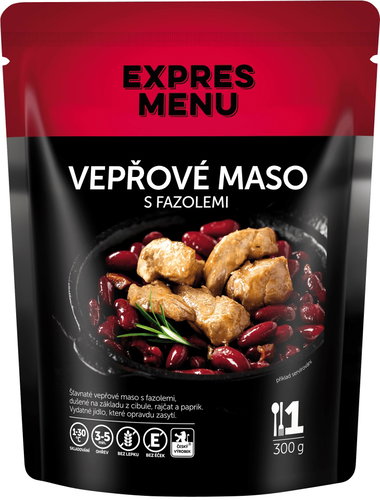 Express Menu Pork with beans and lechon 300 g - MRE - Main image