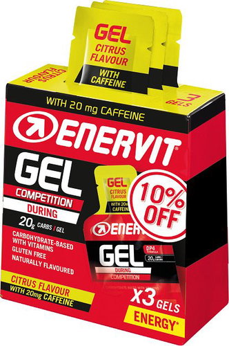 Enervit Gel with caffeine - 3pack citrus - Energy Gel - Main image