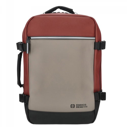 Enrico Benetti Bergen backpack underseater taupe-burgundy - Backpack - Main image