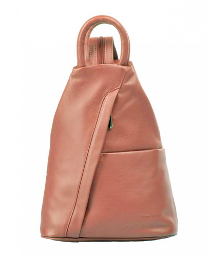 Estelle Zipper backpack Cognac - City Backpack - Main image