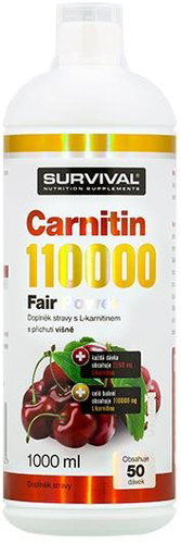 Survival Carnitine 110000 Fair Power 1000 ml cherry - Fat burner - Main image