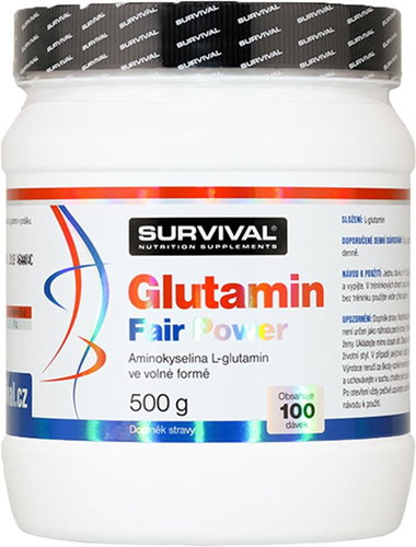 Survival Glutamine Fair Power 500 g - Amino Acids - Main image