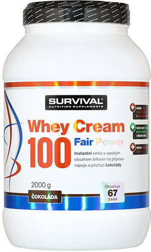 Survival Whey Cream 100 Fair Power 2000 g chocolate - Protein - Main image