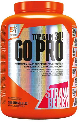 Extrifit Go Pro 30 3000 g strawberry - Gainer - Main image