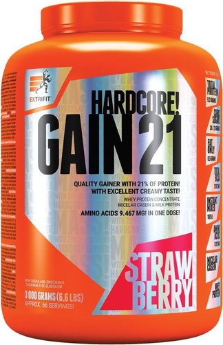 Extrifit Hardcore Gain 21 3000 g strawberry - Gainer - Main image