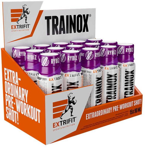 Extrifit Trainox Shot 15 × 90 ml black currant - Pre-Workout Supplement - Main image