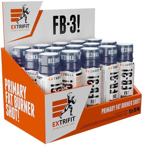 Extrifit FB-3! Fat Burner Shot 15 × 90 ml elderberry - Fat burner - Main image