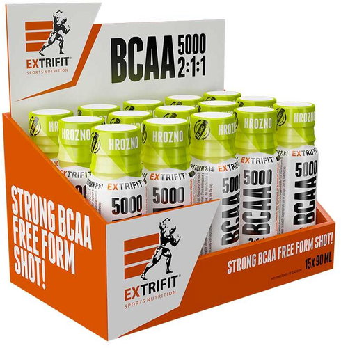 Extrifit BCAA 5000 2:1:1 Shot 15 × 90 ml grapes - Amino Acids - Main image