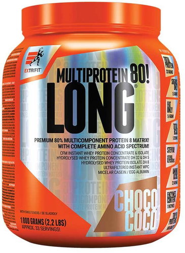 Extrifit Long 80 Multiprotein, 1000 g, choco coco - Protein - Main image