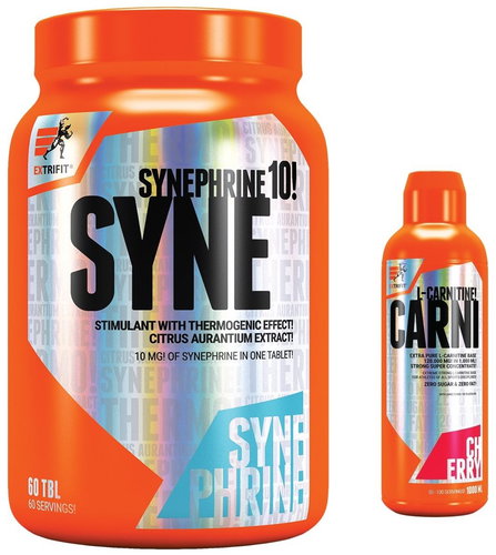 Extrifit Carnitine 120.000 lenom-orange + Extrifit Syne 10mg Thermogenic Burner 60 tbl - Kit - Main image