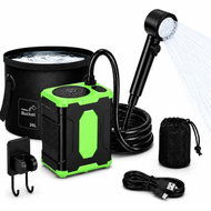 Fapiere Přenosná kempingová sprcha 26A_LGB 10000 mAh, světle zelená - Camping Shower
