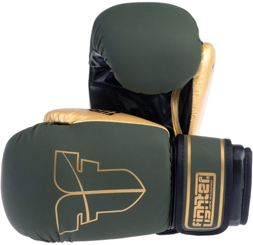 Fighter Rukavice Basic - khaki/zlatá, 1376APU-OTL-1012-14 - Boxing Gloves - Main image