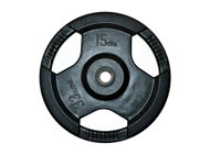 FitnessLine Rubberized cast iron disc 30 mm - 15 kg - Gym Weight