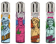 Flamagas Zapalovač Clipper CP11 Family Weed, kolekce 4 kusy - Lighter