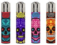 Flamagas Zapalovač Clipper CP11 Marked Skulls, kolekce 4 kusy - Lighter
