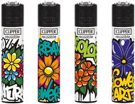 Flamagas Zapalovač Clipper CP11 Urban Flowers, kolekce 4 kusy - Lighter