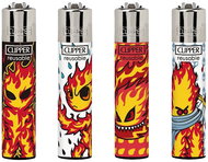 Flamagas Zapalovač Clipper CP11 Burningman, kolekce 4 kusy - Lighter