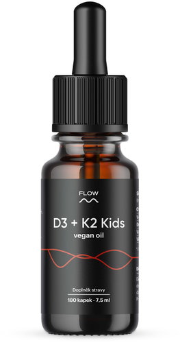 Flow D3 + K2 Kids vegan oil 7,5 ml - Vitamin D3 - Main image