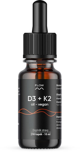Flow D3+K2 Vegan Oil, 10ml - Vitamins - Main image