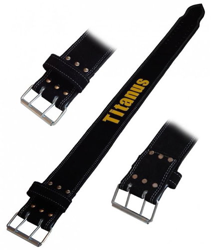 TITANUS Powerlifting double buckle (black) S - Fitness Belt - Main image