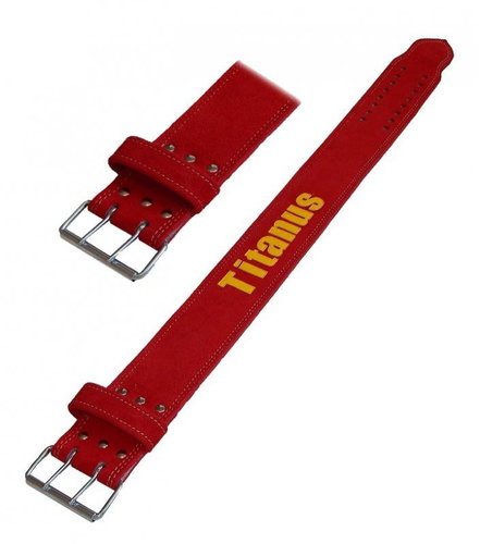 TITANUS Powerlifting double buckle (red) XL - Fitness Belt - Main image