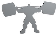TITANUS powerlifter with dumbbell large - Keychain