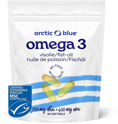 Arctic Blue Omega 3 60 capsules (250 mg DHA & 400 mg EPA) - Omega 3 - Main image