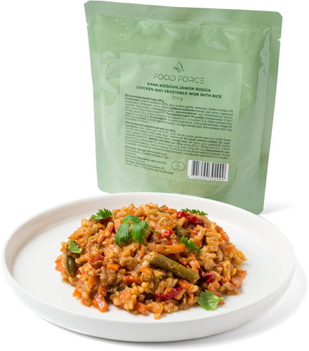 FOOD FORCE Chicken and vegetable wok with rice 300 g - MRE - Main image