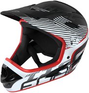 Force TIGER Downhill, Black-White-Red - Bike Helmet