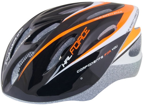 Force HAL, Black-Orange-White, L-XL, 58-63cm - Bike Helmet - Main image