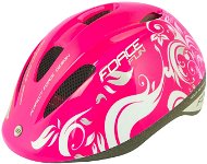 Force FUN FLOWERS, Children's, Pink-White-Grey, S, 48-54cm - Bike Helmet